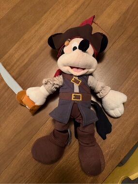 Disney Parks Pirate Mickey Mouse Plush 14”